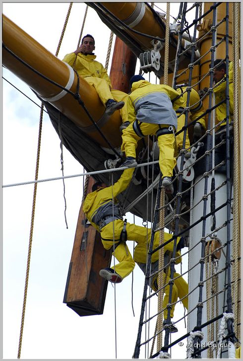 Amerigo Vespucci descente mât de flêche