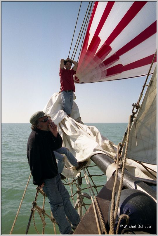 Jean-François et Luc sur le bout-dehors